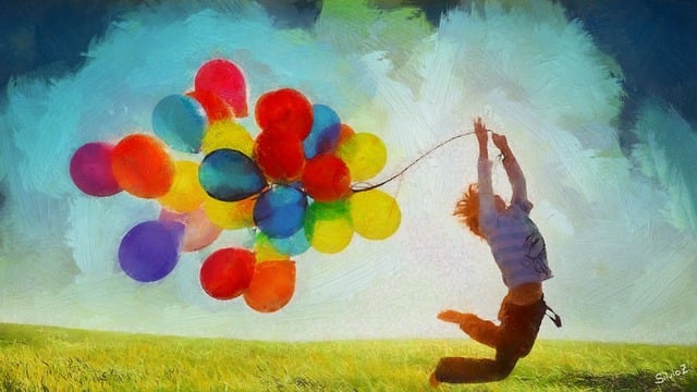 radost s balónky